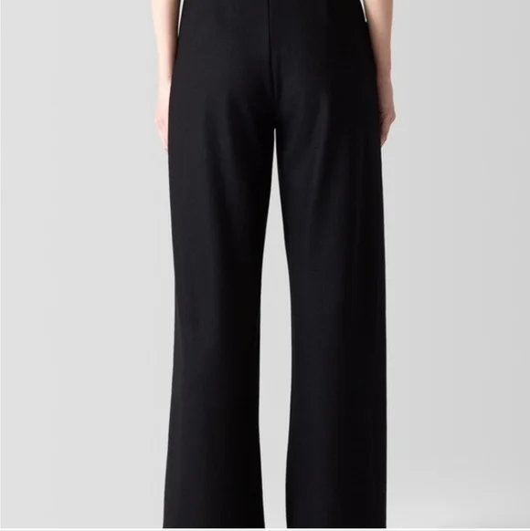 Eileen Fisher Wool Wide Leg Pants In Black Size M NWT'S - Picture 2 of 10